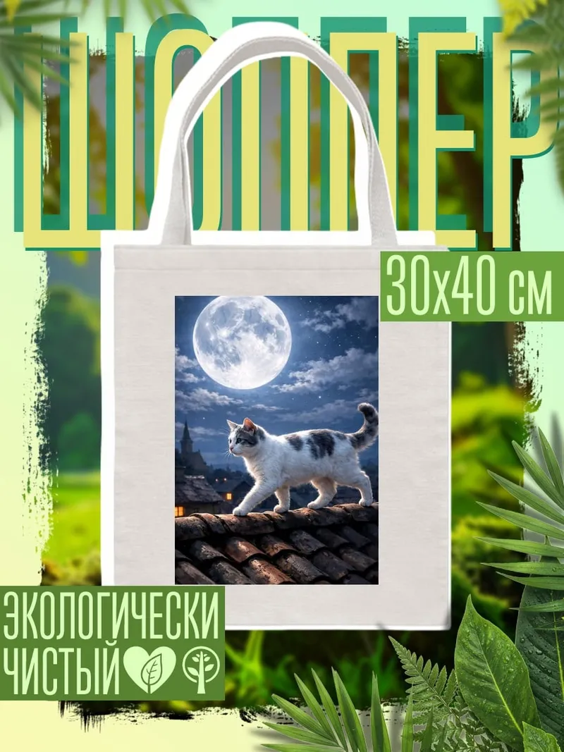 Шоппер Кот на крыше