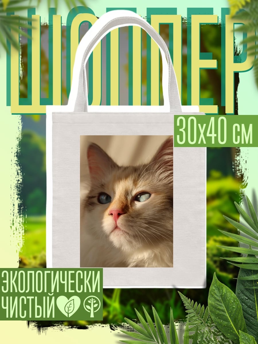 Шоппер Кошка с голубыми глазами