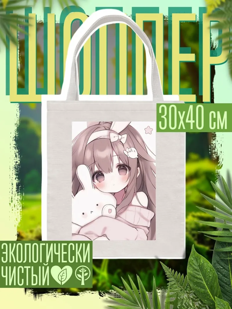 Шоппер Девочка с кроликом