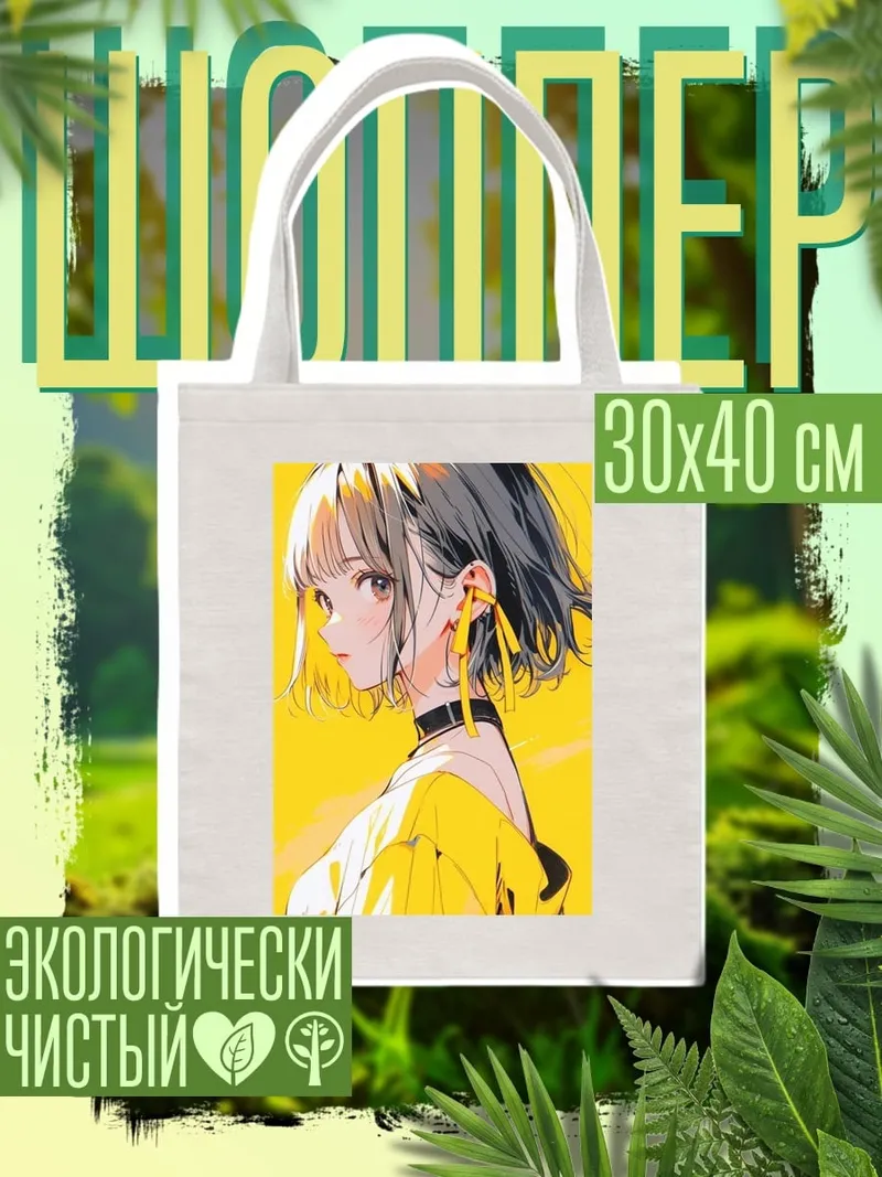Шоппер Девушка в желтом