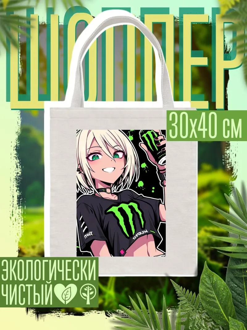 Шоппер Аниме девушка Monster Energy