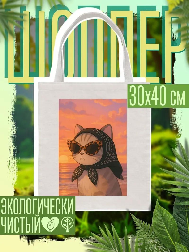 Шоппер Кошка на закате