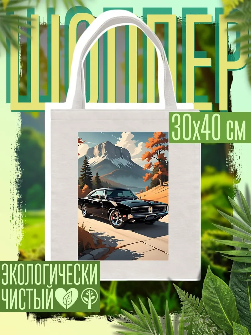 Шоппер Черный маслкар в горах