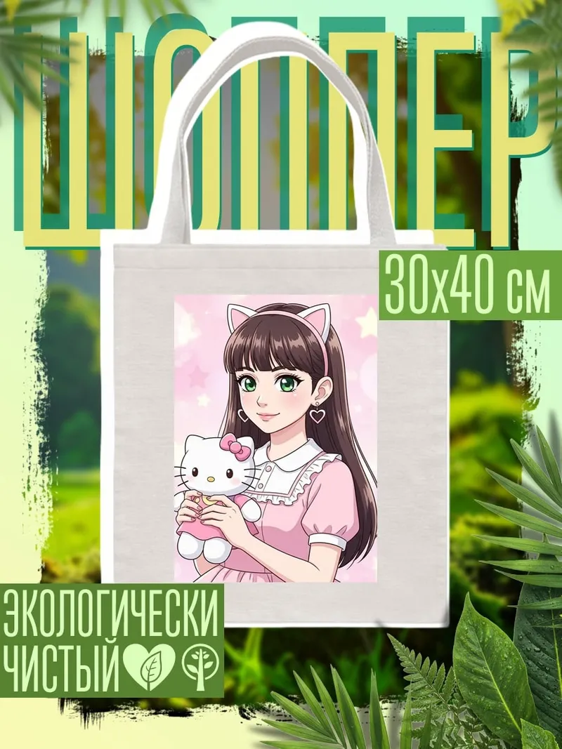 Шоппер Девочка с Хелло Китти