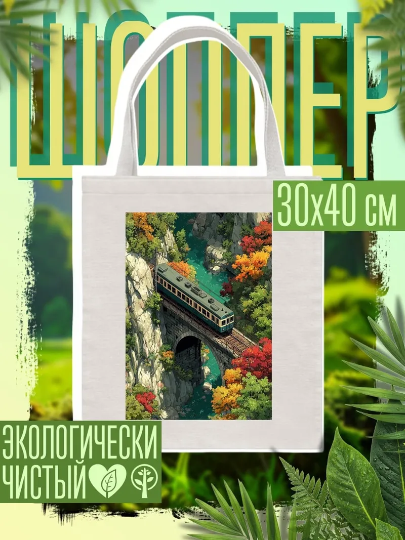 Шоппер Осенний поезд в горах
