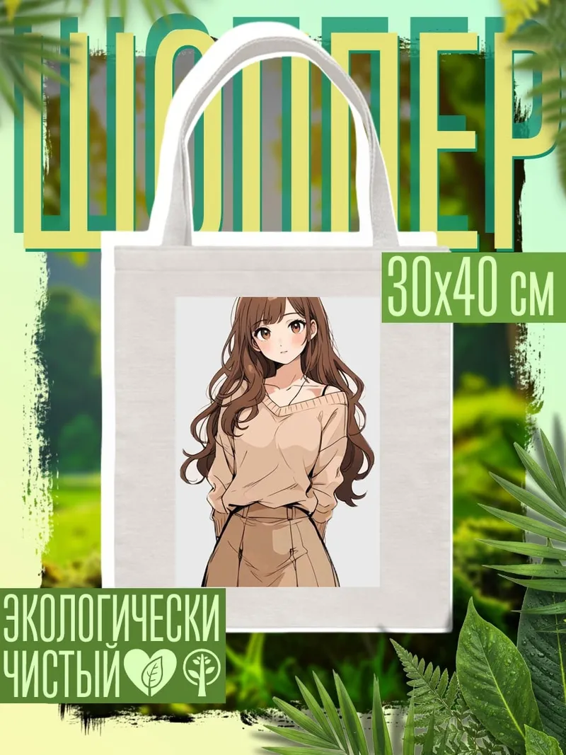 Шоппер Аниме девушка