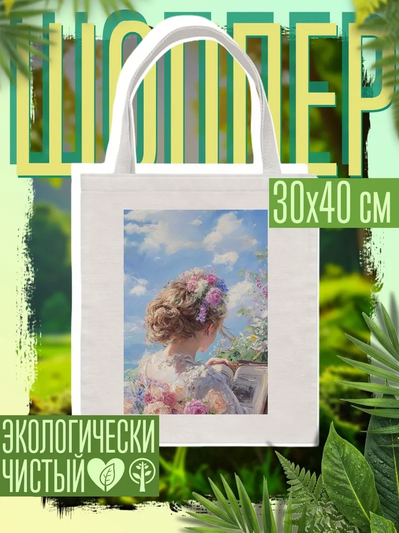 Шоппер Девушка в цветах