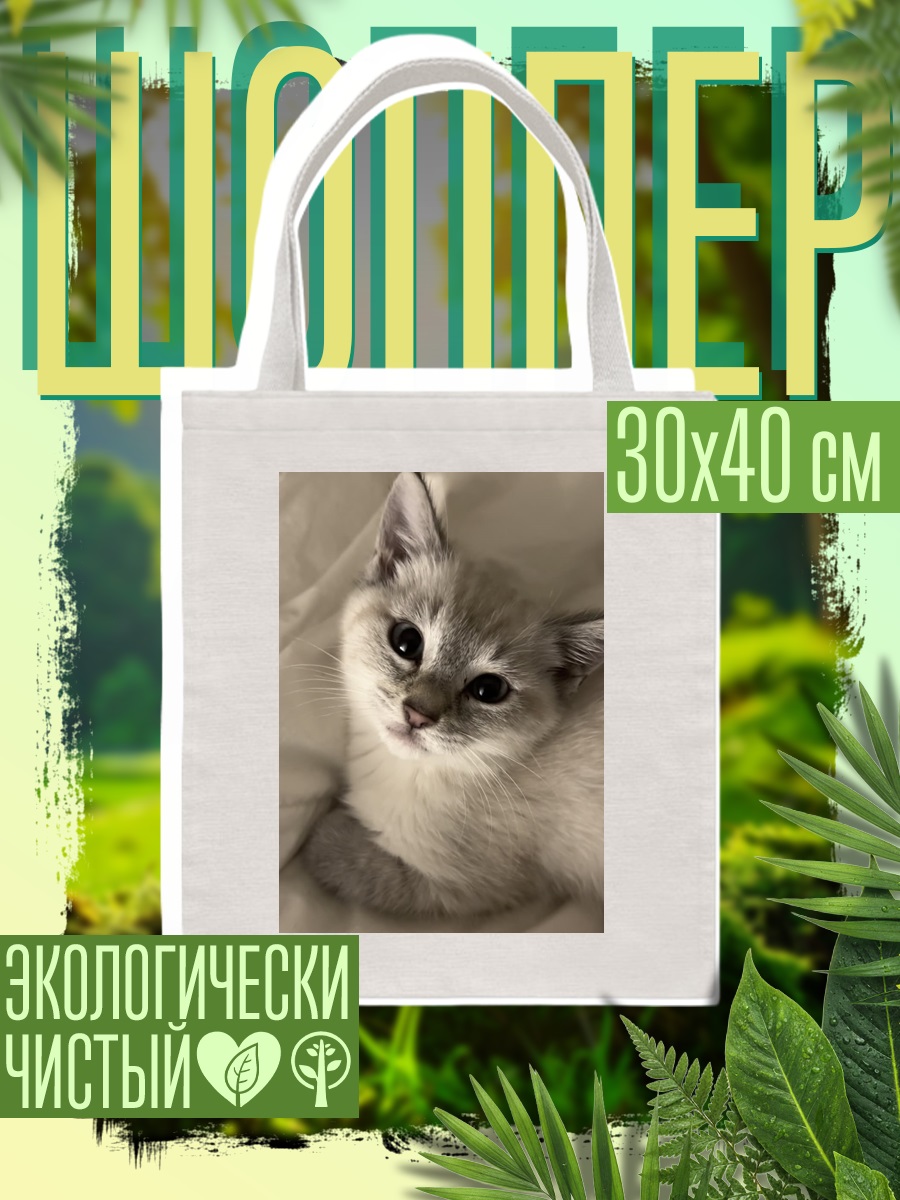 Шоппер Котёнок на подушке