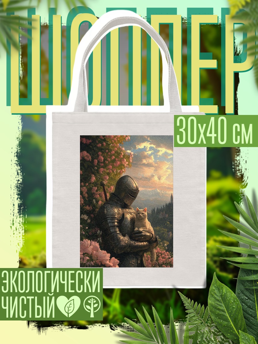 Шоппер Рыцарь с котом