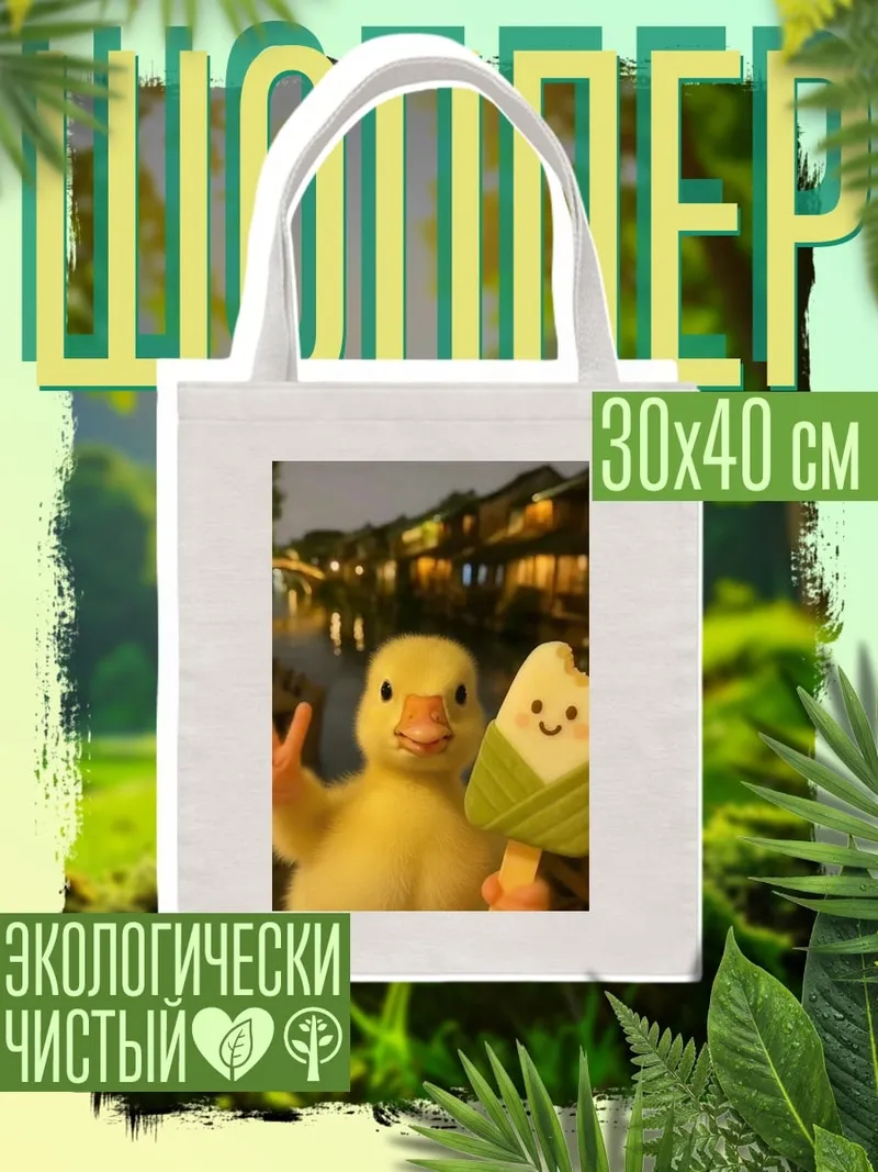 Шоппер Утенок с мороженым