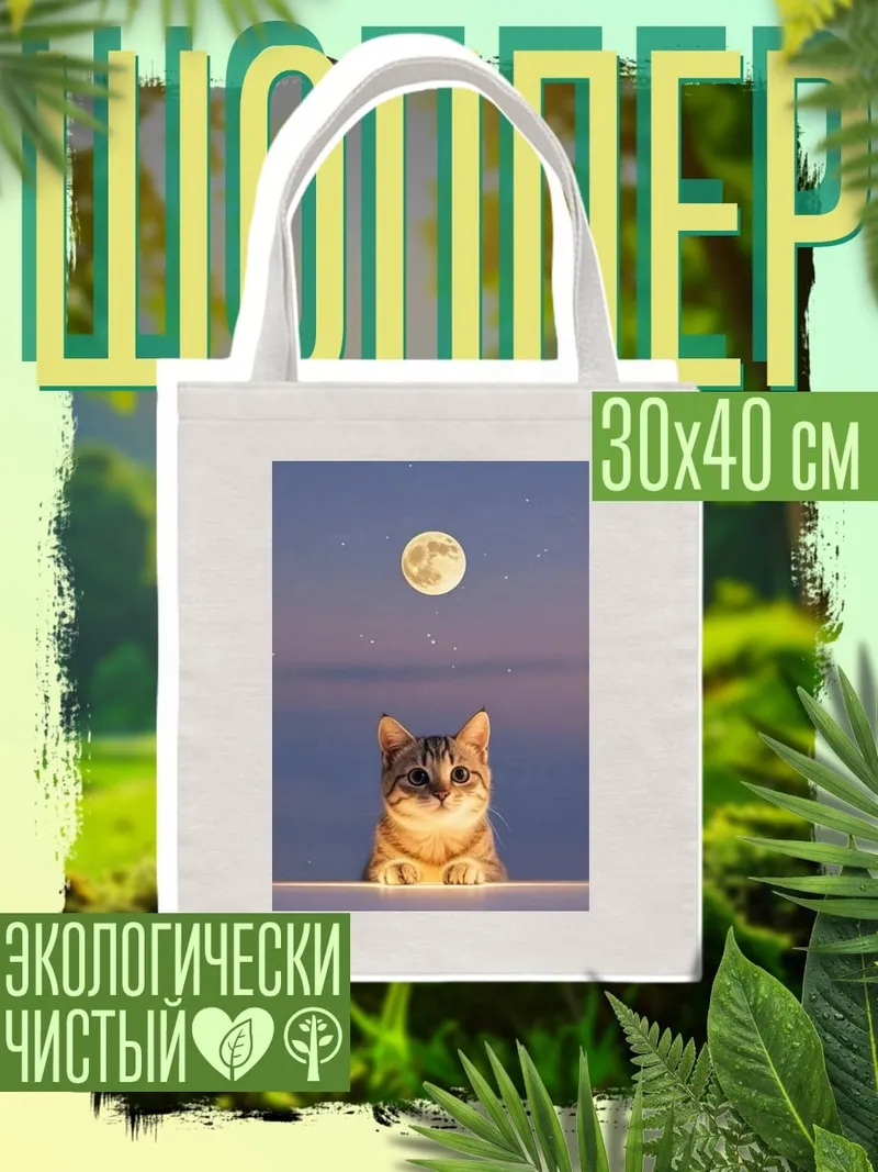 Шоппер Кот под луной