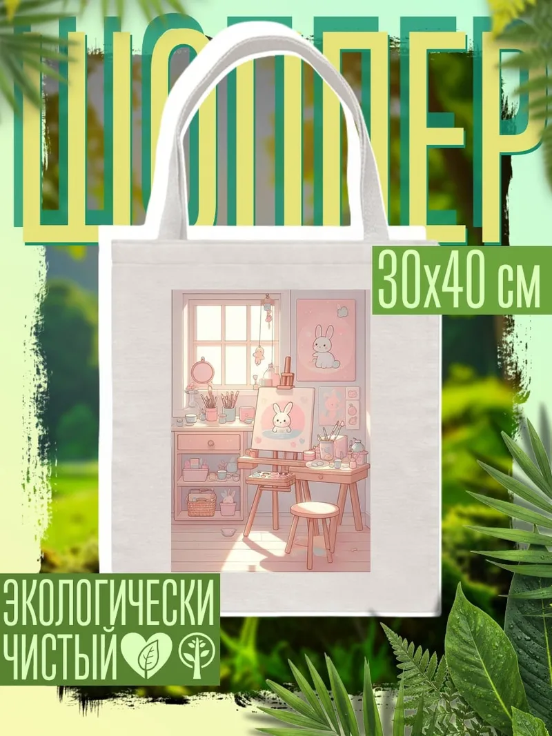 Шоппер Розовый уголок художника
