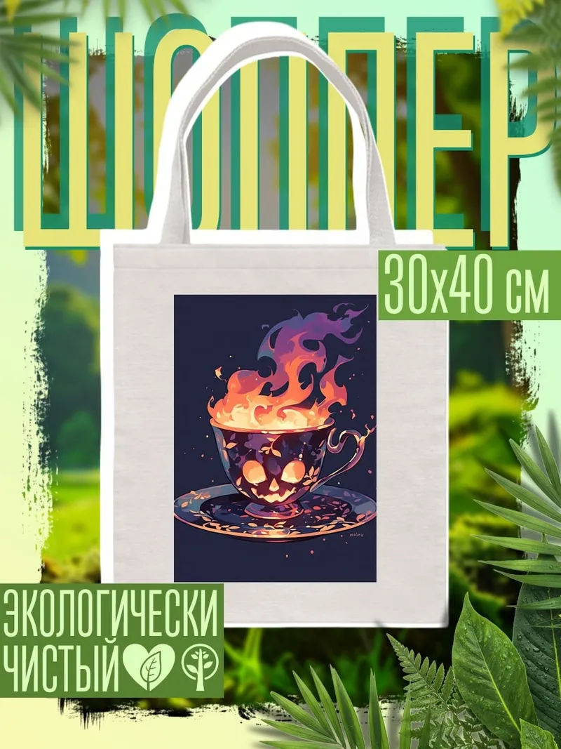 Шоппер Чашка с черепом