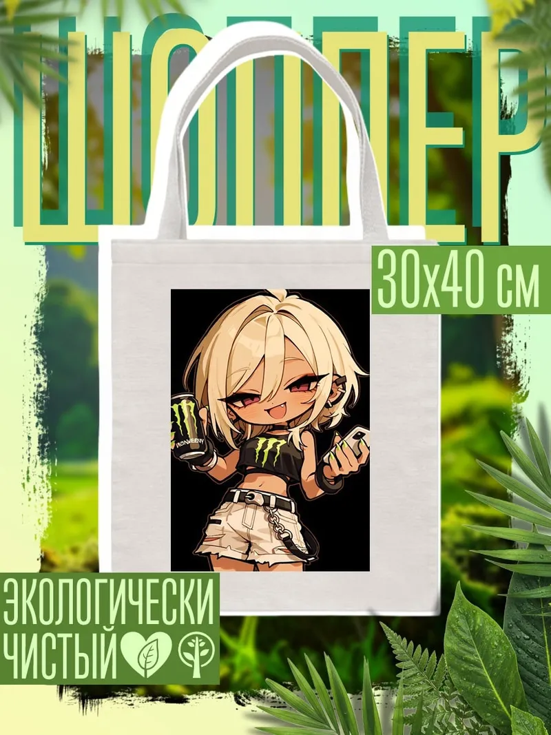 Шоппер Девушка с энергетиком