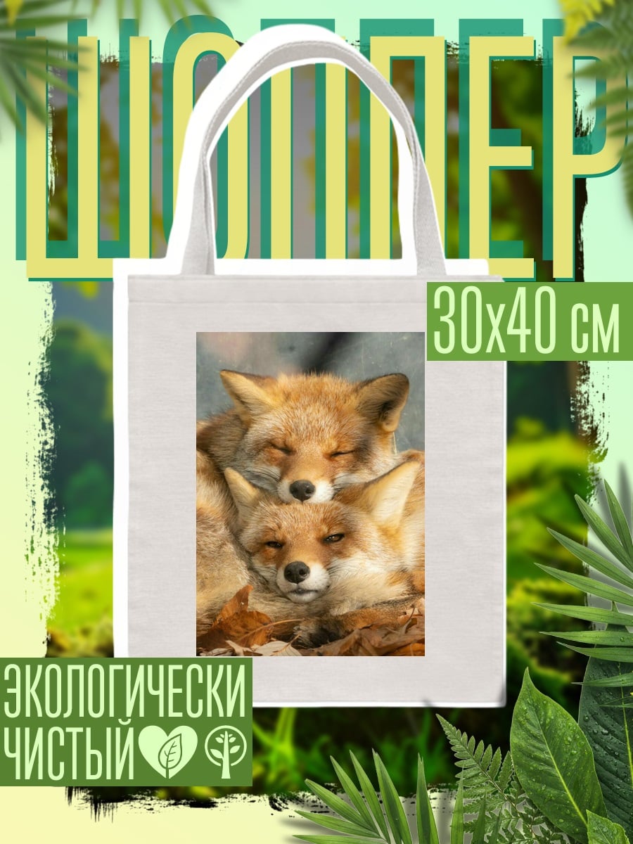 Шоппер Две лисы спят