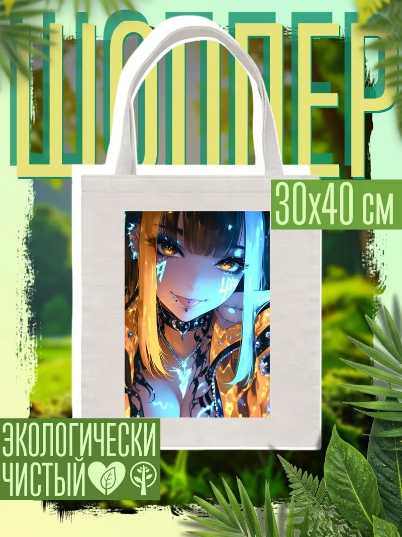 Шоппер Киберпанк девушка