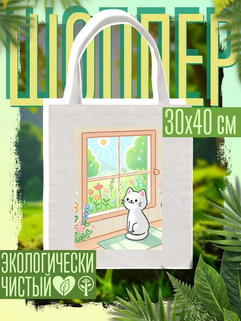 Шоппер Кот у окна