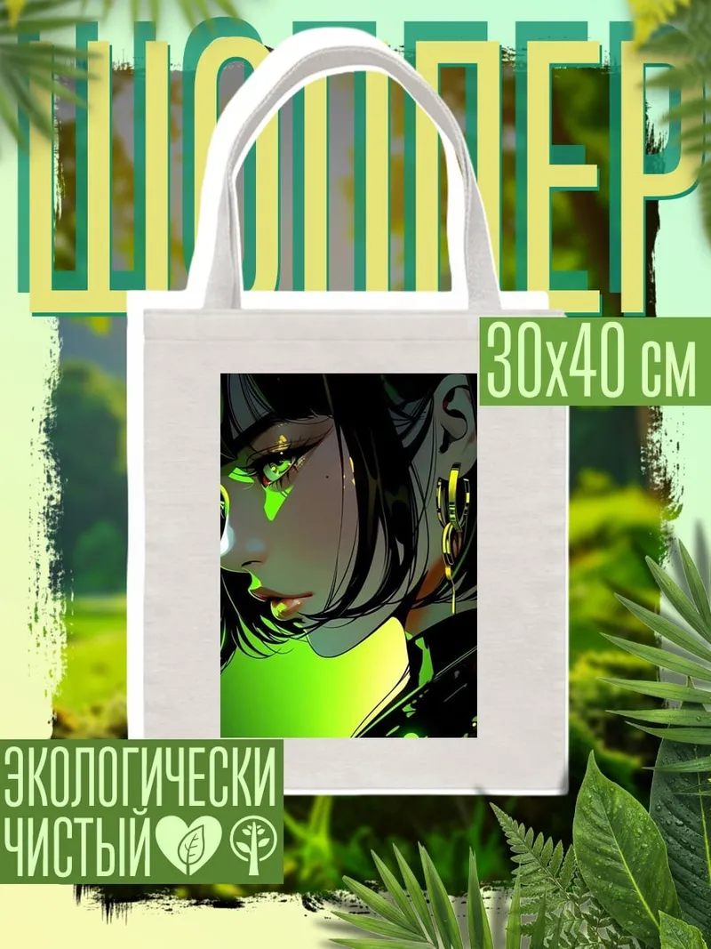 Шоппер Девушка с зелеными глазами