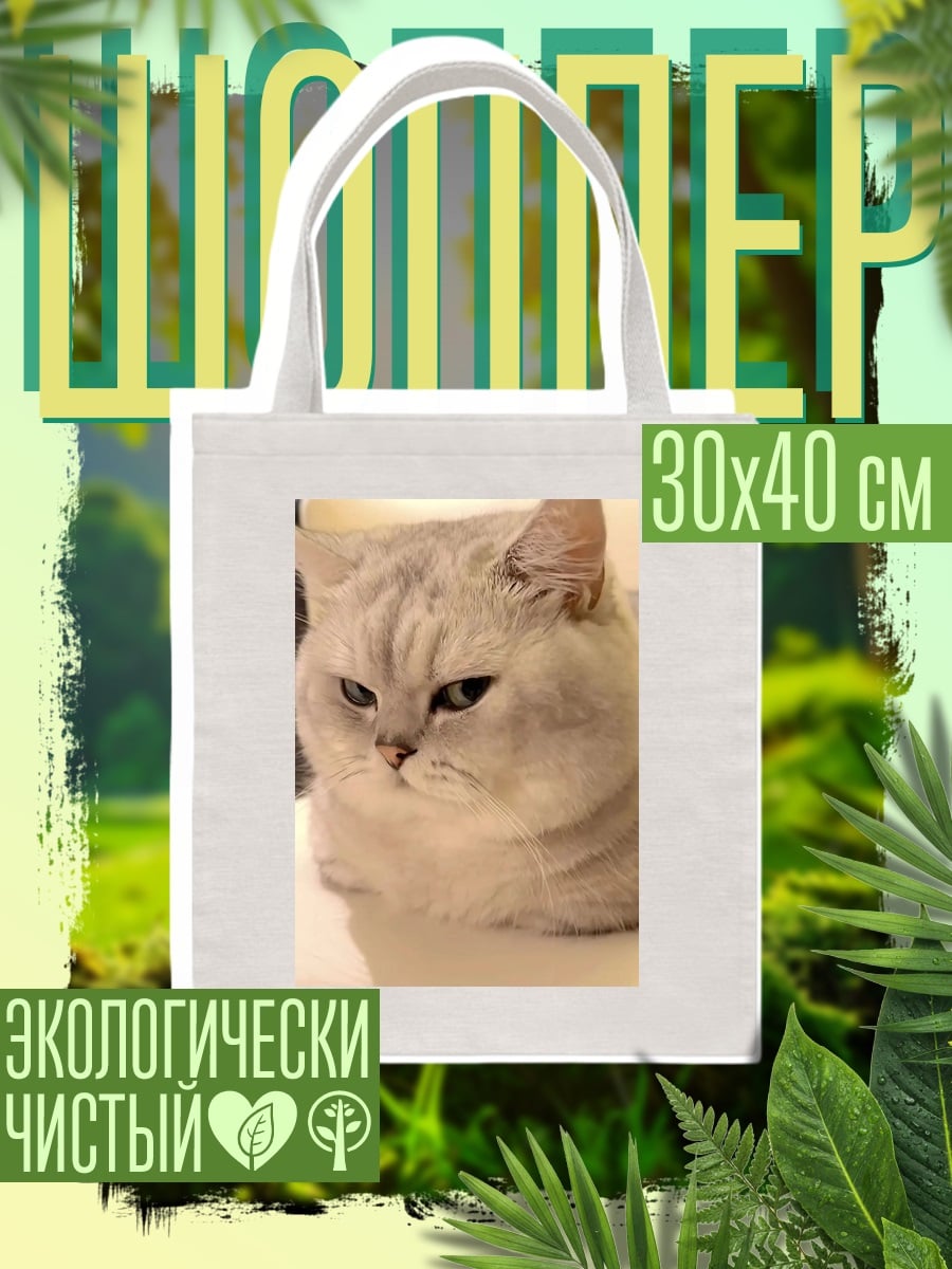 Шоппер сердитый британский кот