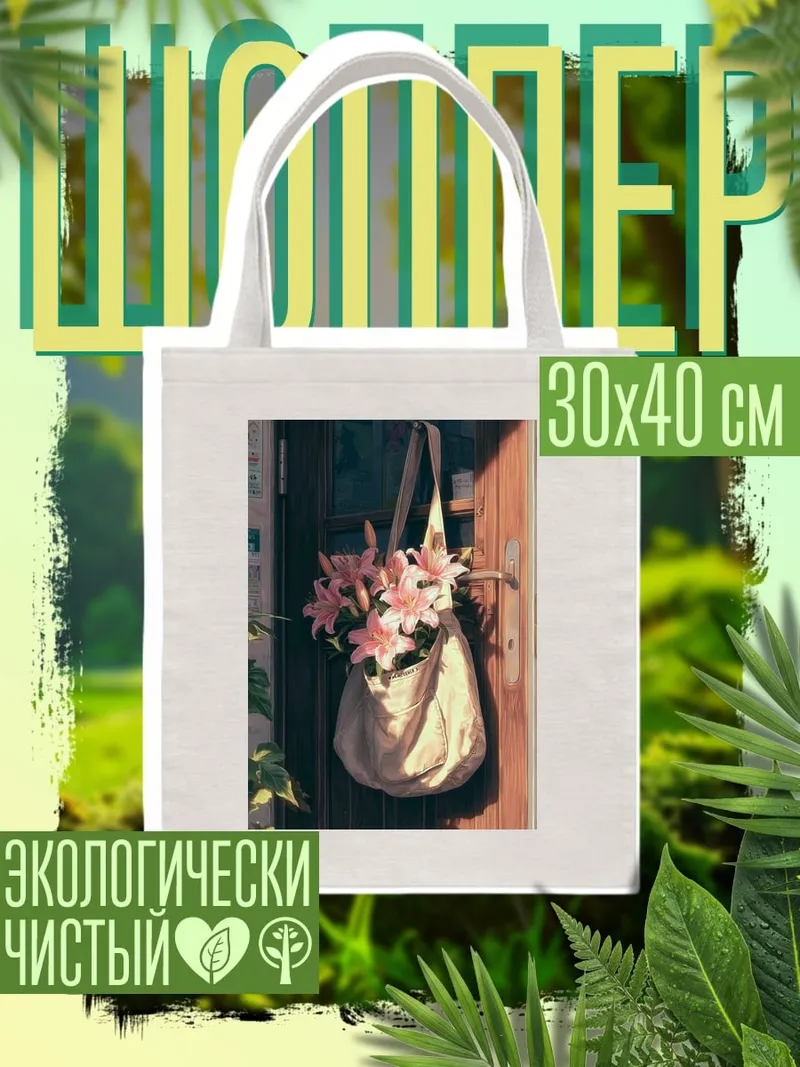 Шоппер Сумка с лилиями