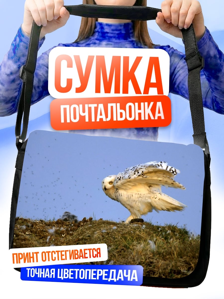 Сумка-почтальонка Белая сова