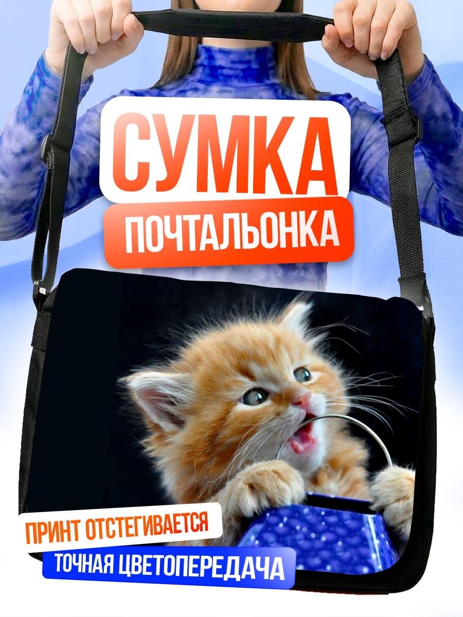 Сумка-почтальонка Рыжий котенок