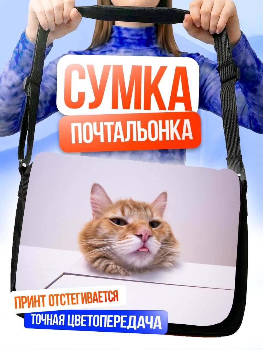 Сумка-почтальонка Рыжий кот