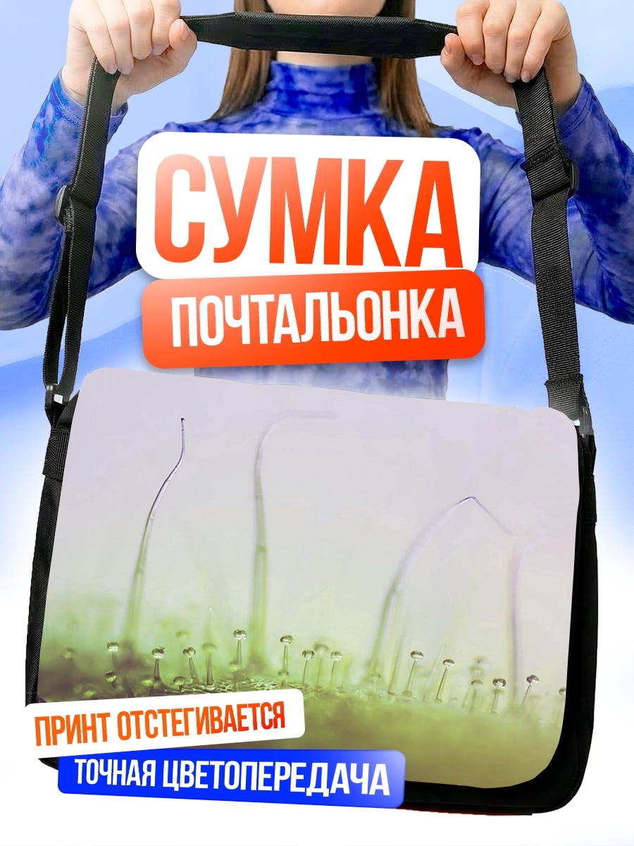Сумка-почтальонка Нежные ростки в тумане