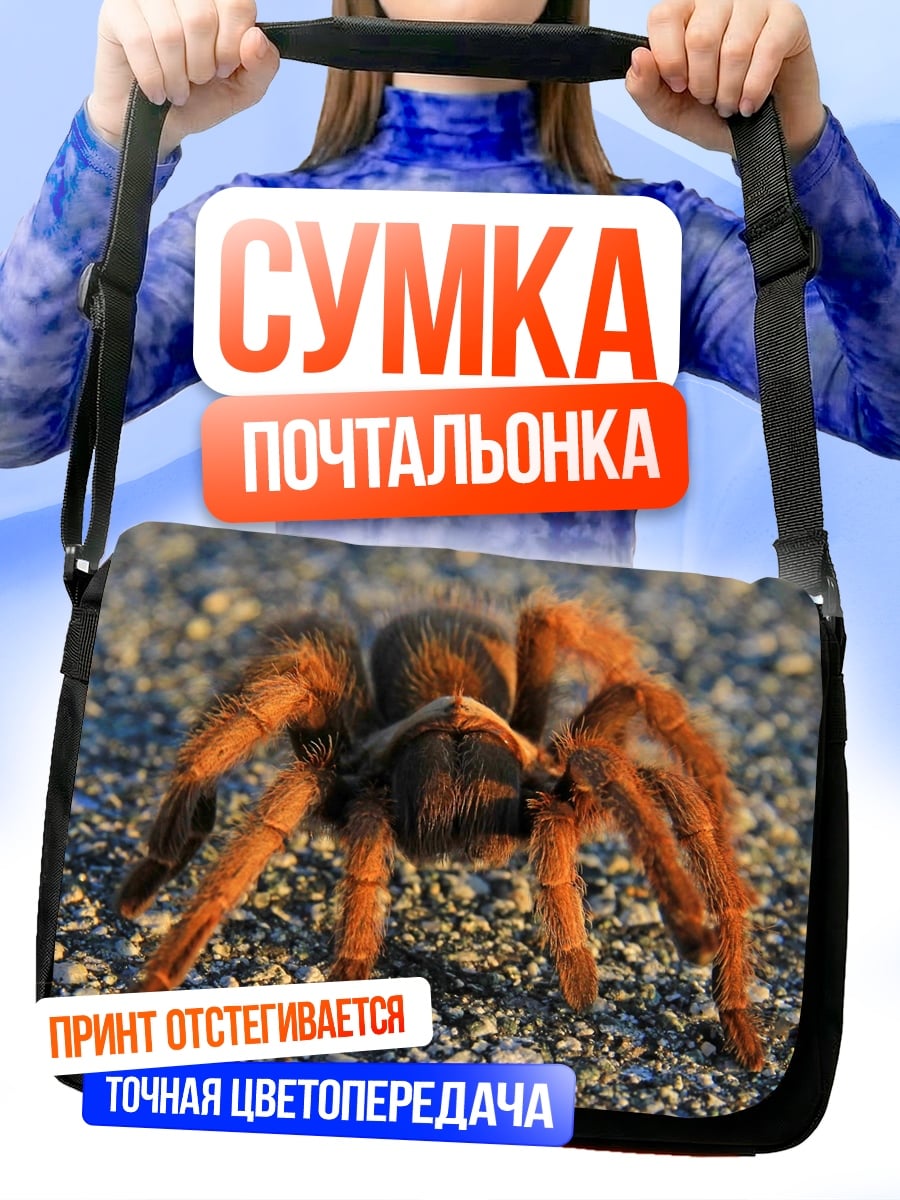 Сумка-почтальонка Паук тарантул на земле