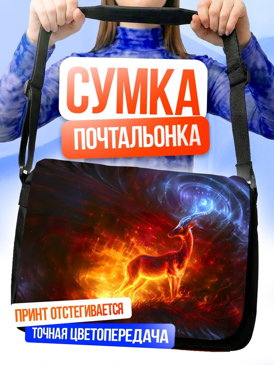 Сумка-почтальонка Огненный олень