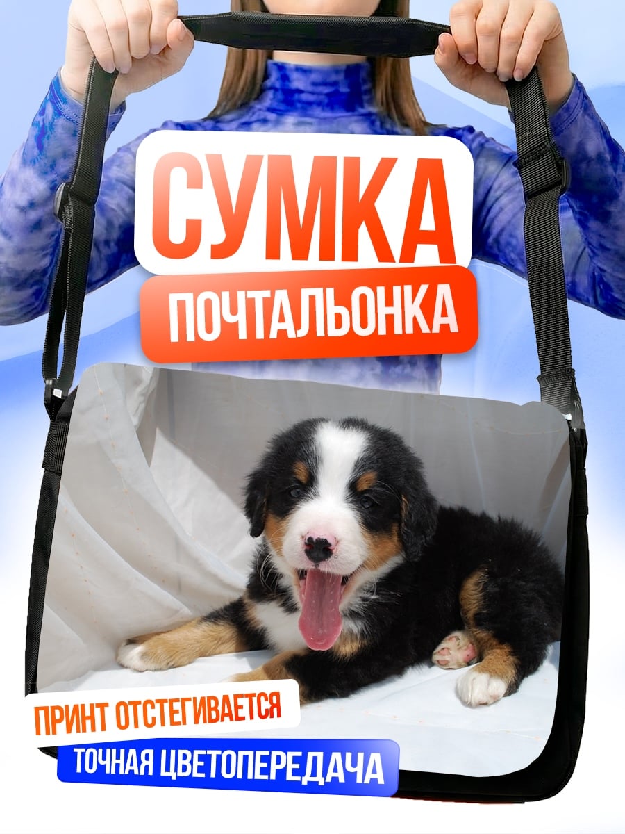 Сумка-почтальонка Щенок бернского зенненхунда
