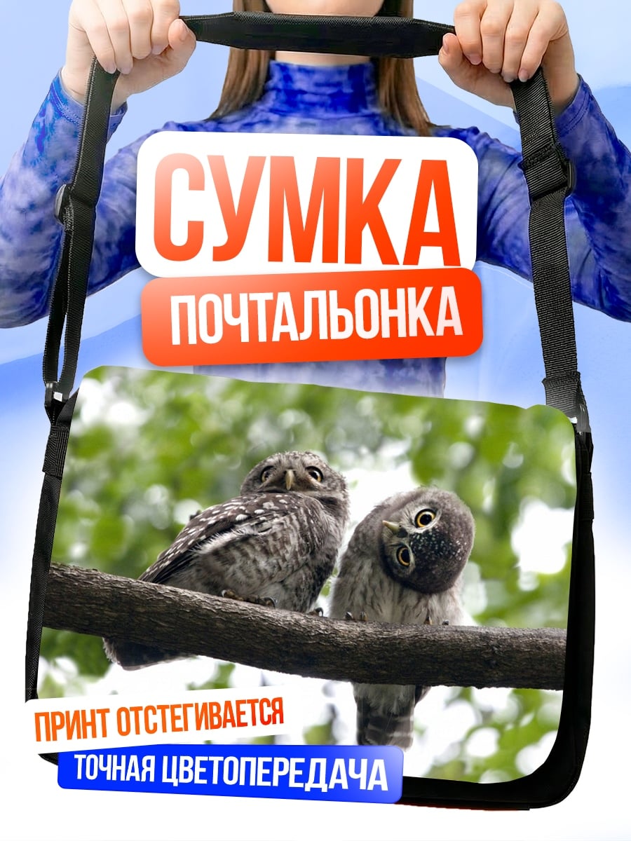 Сумка-почтальонка Две совы