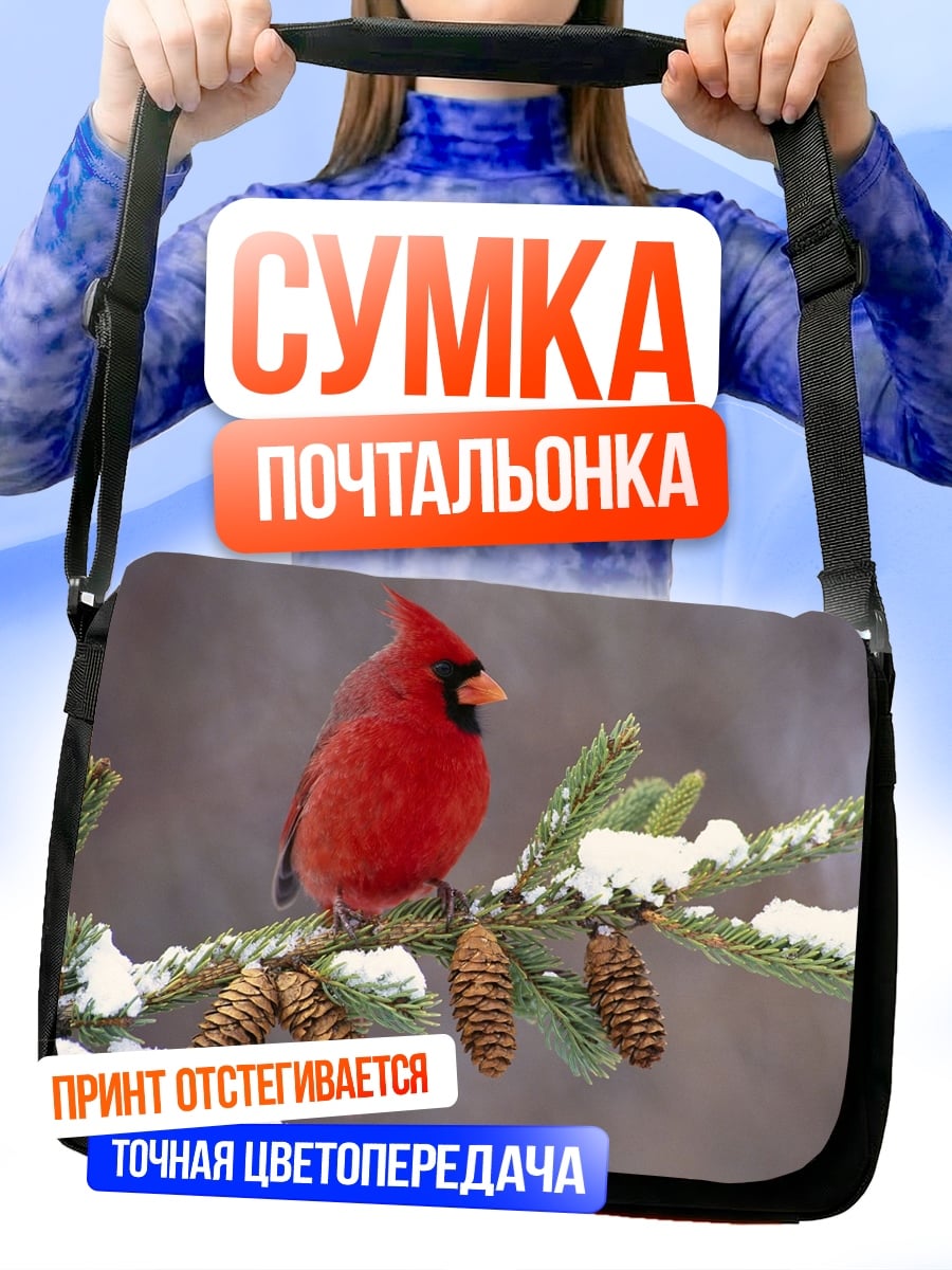 Сумка-почтальонка Красный кардинал
