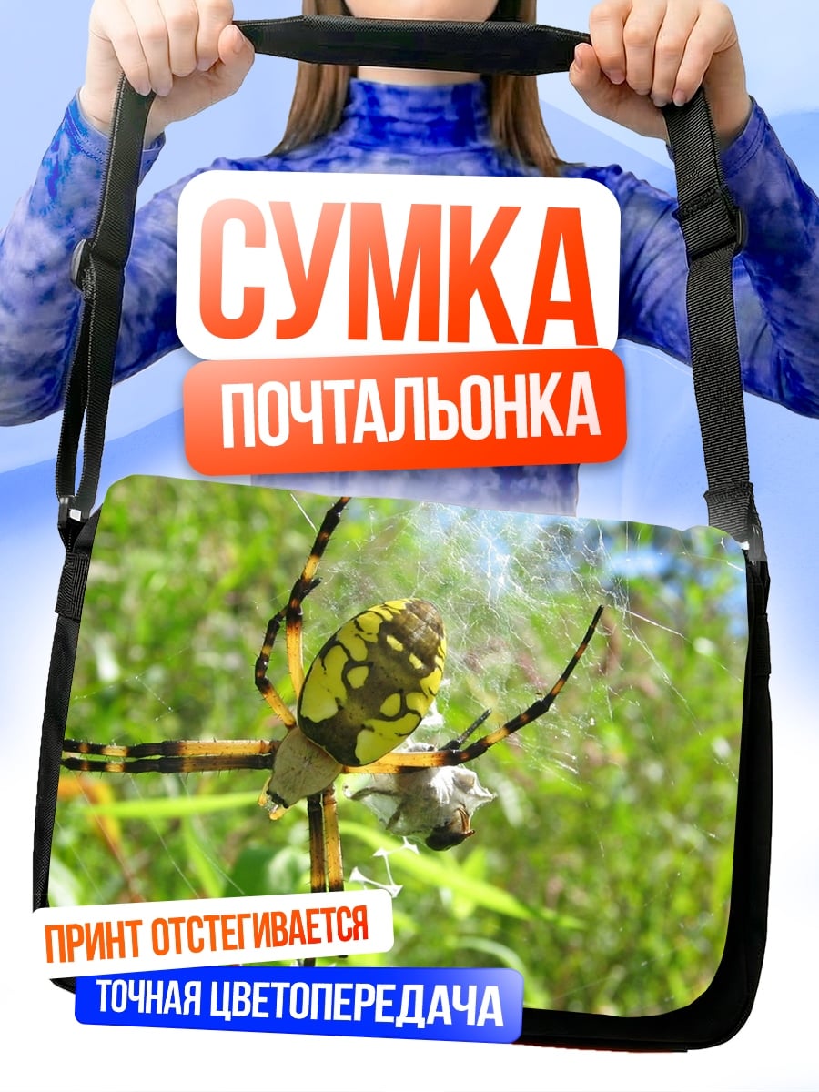 Сумка-почтальонка Паук на паутине