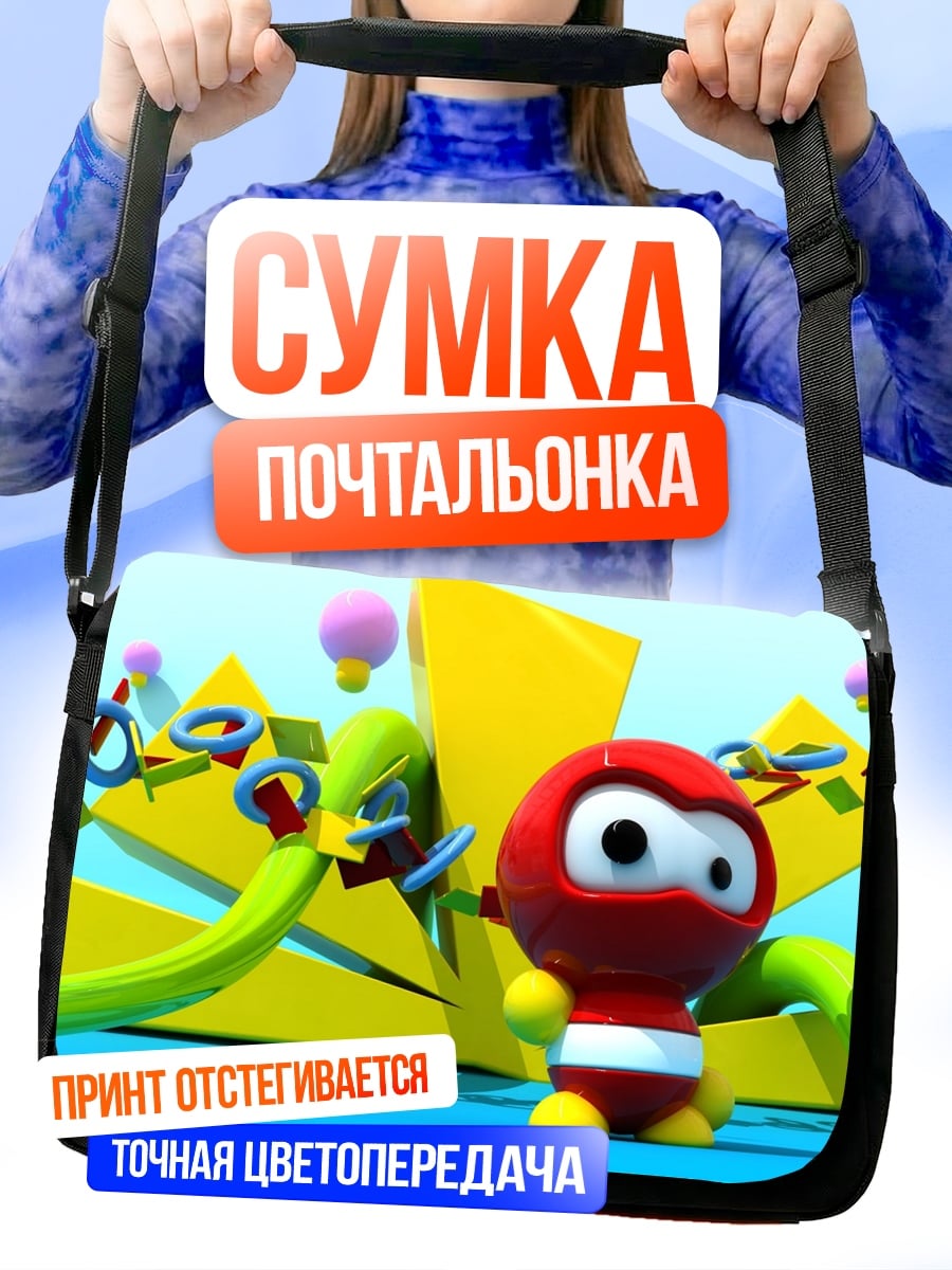 Сумка-почтальонка Красный ниндзя персонаж