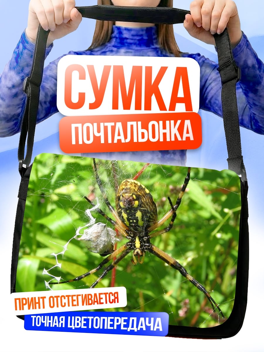 Сумка-почтальонка Паук на паутине