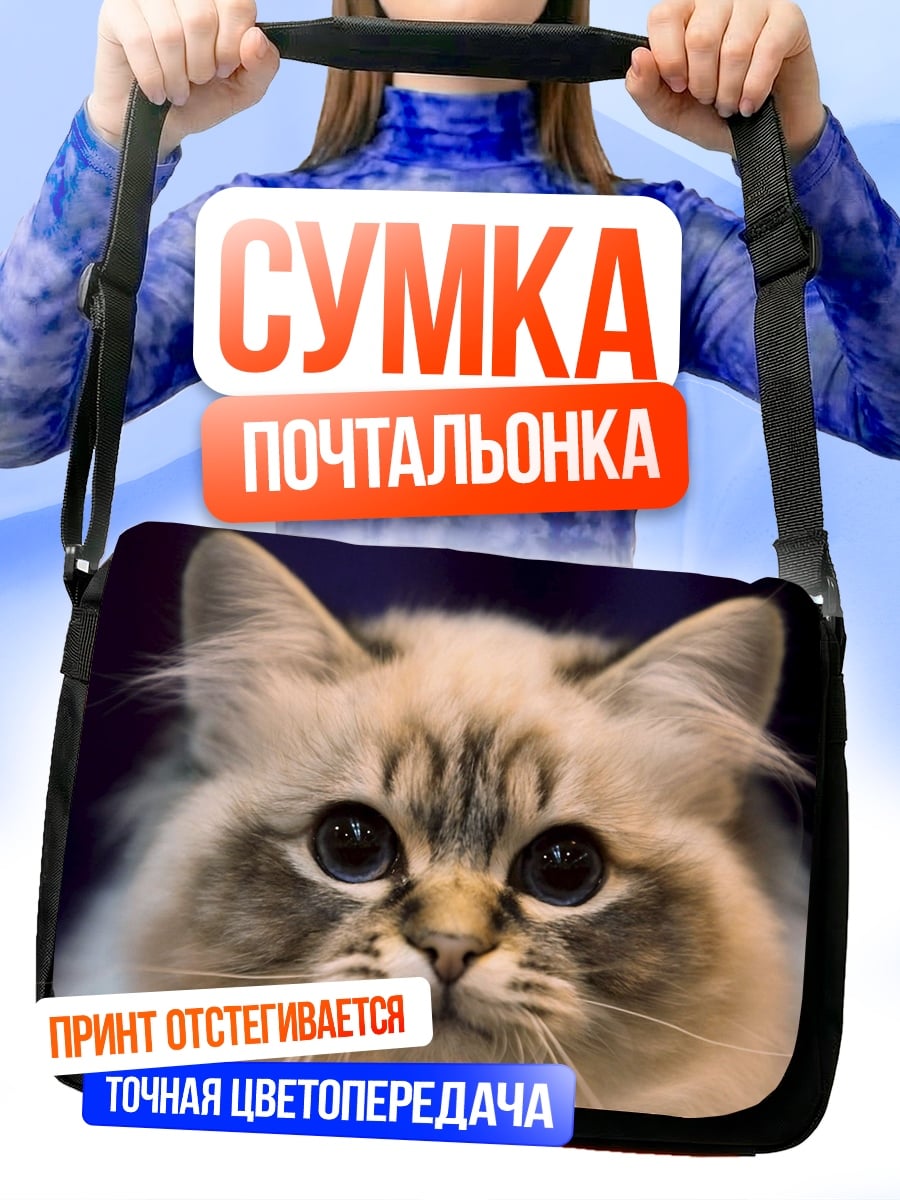 Сумка-почтальонка Пушистый кот