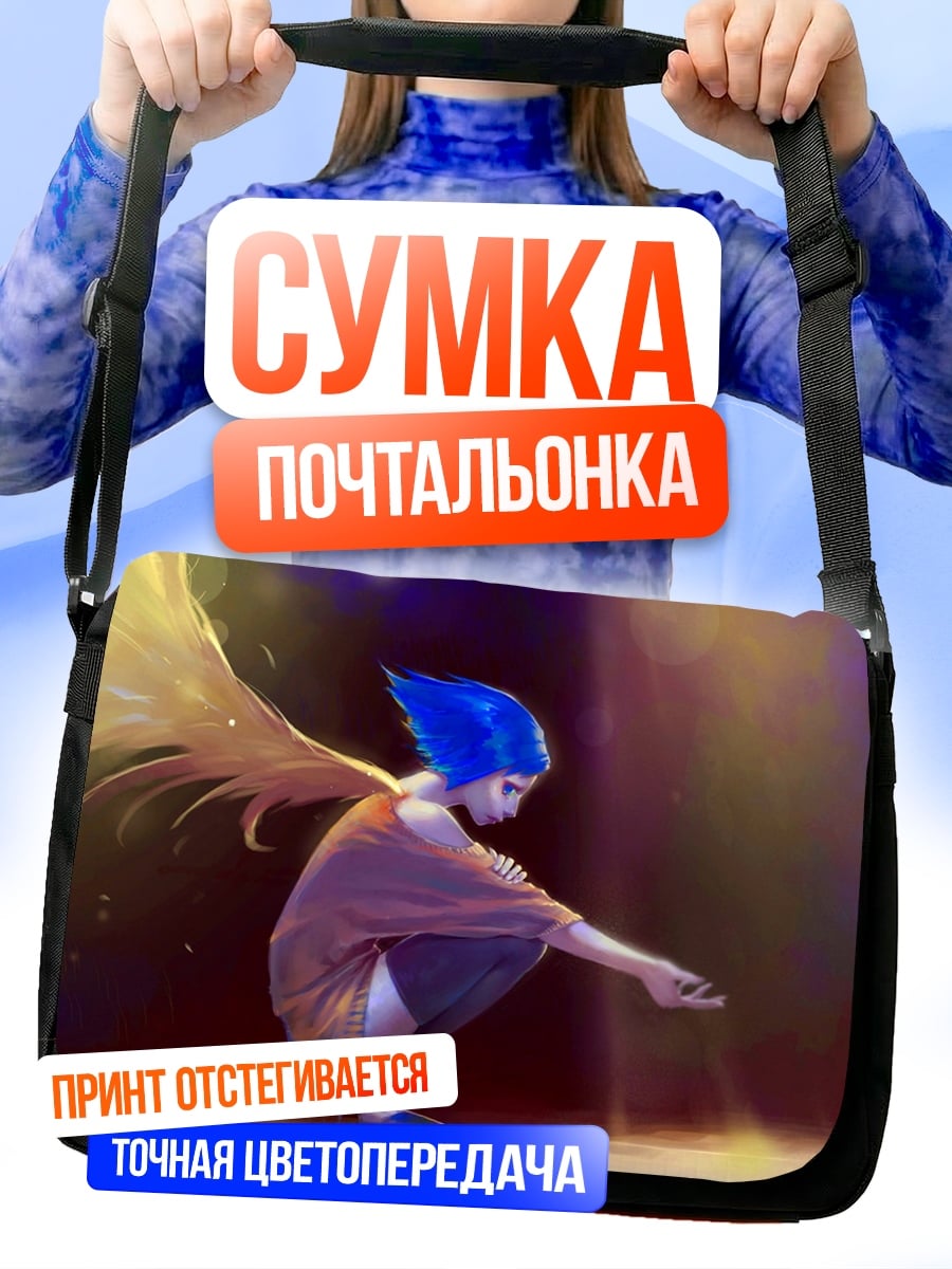 Сумка-почтальонка Ангел и котенок