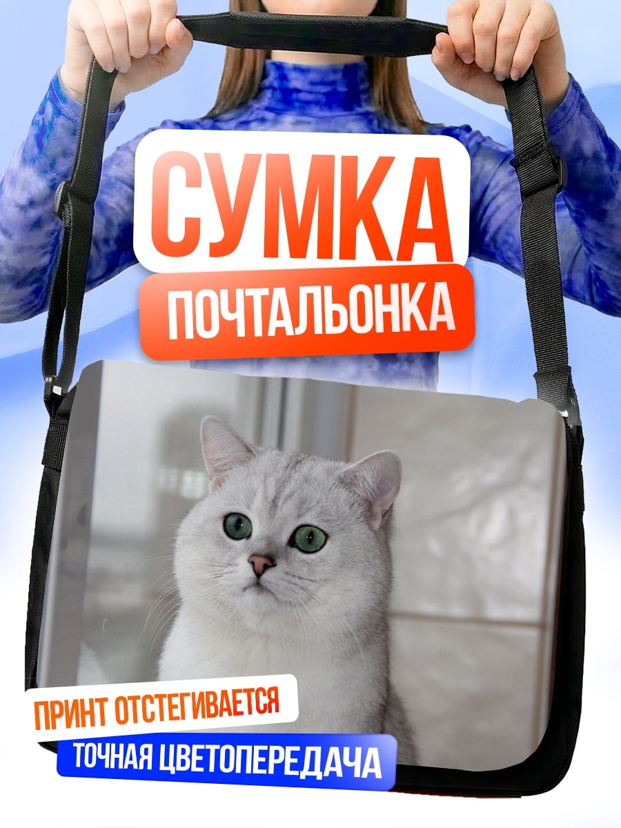 Сумка-почтальонка Британский короткошерстный кот