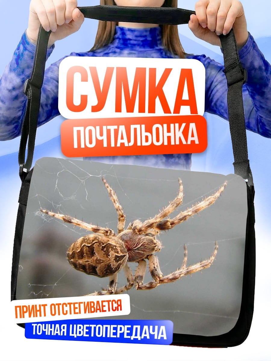 Сумка-почтальонка Паук на паутине