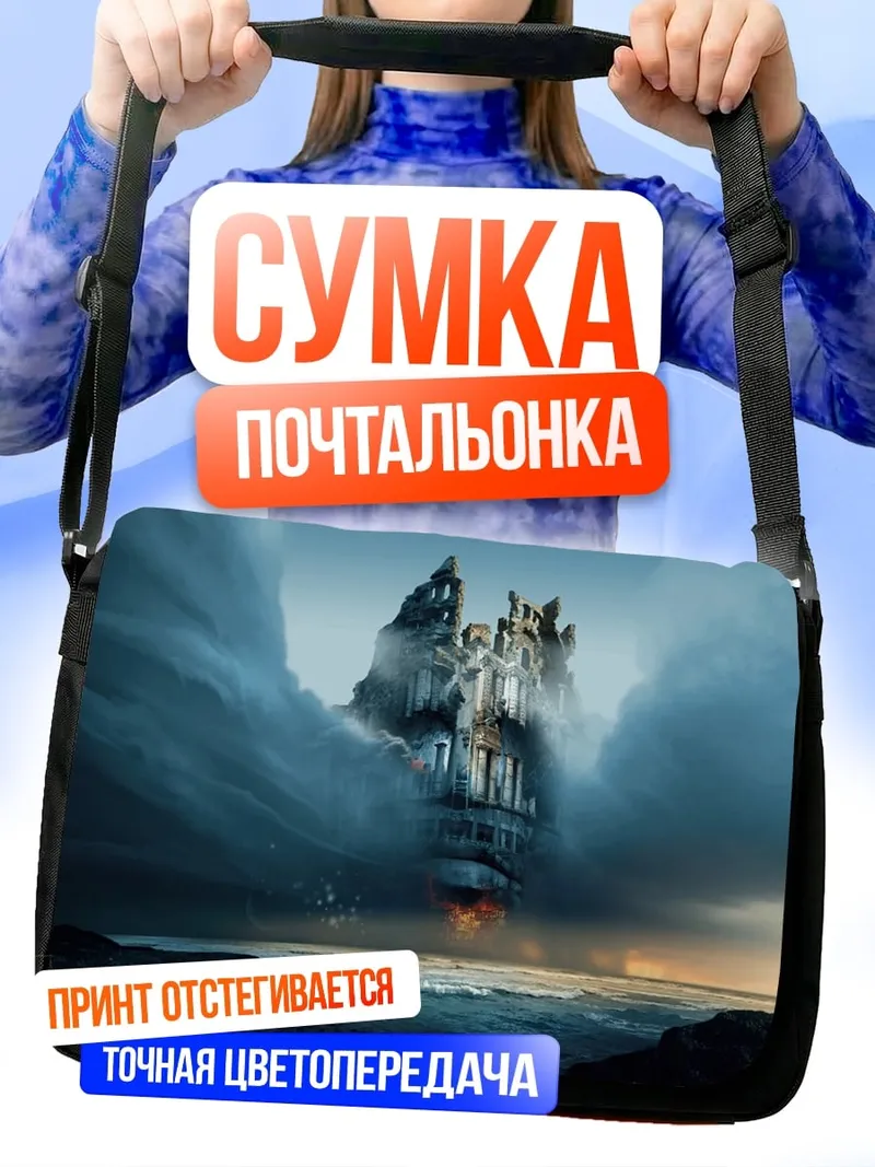 Сумка-почтальонка Замок в тумане