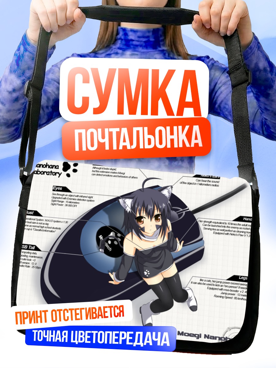 Сумка-почтальонка Кошкодевочка из лаборатории