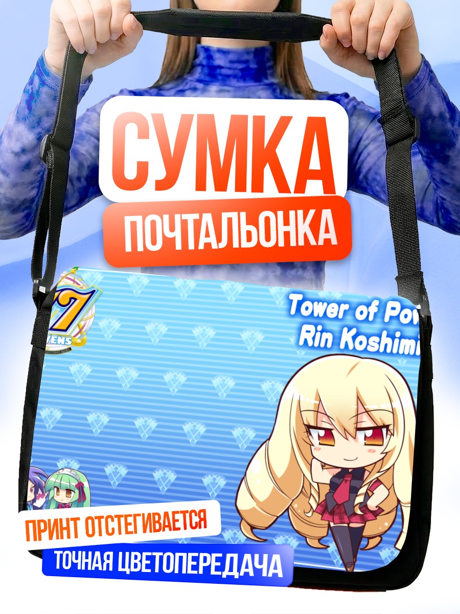 Сумка-почтальонка Рин Косимидзу в синеве
