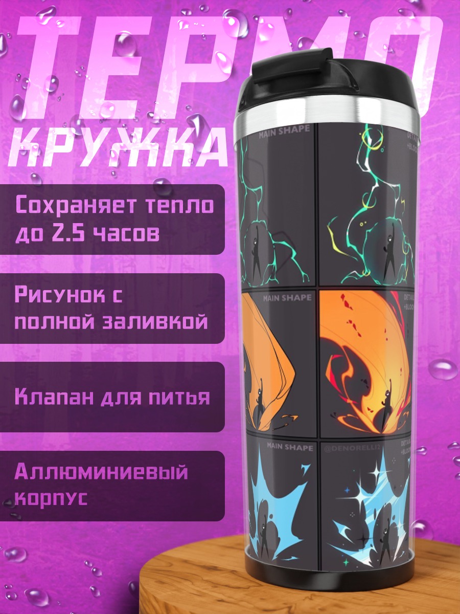 Термокружка Анимация магических атак