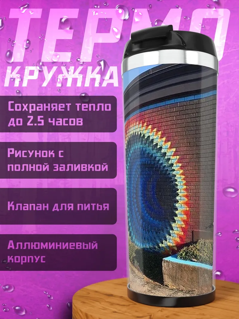 Термокружка Спиральный узор