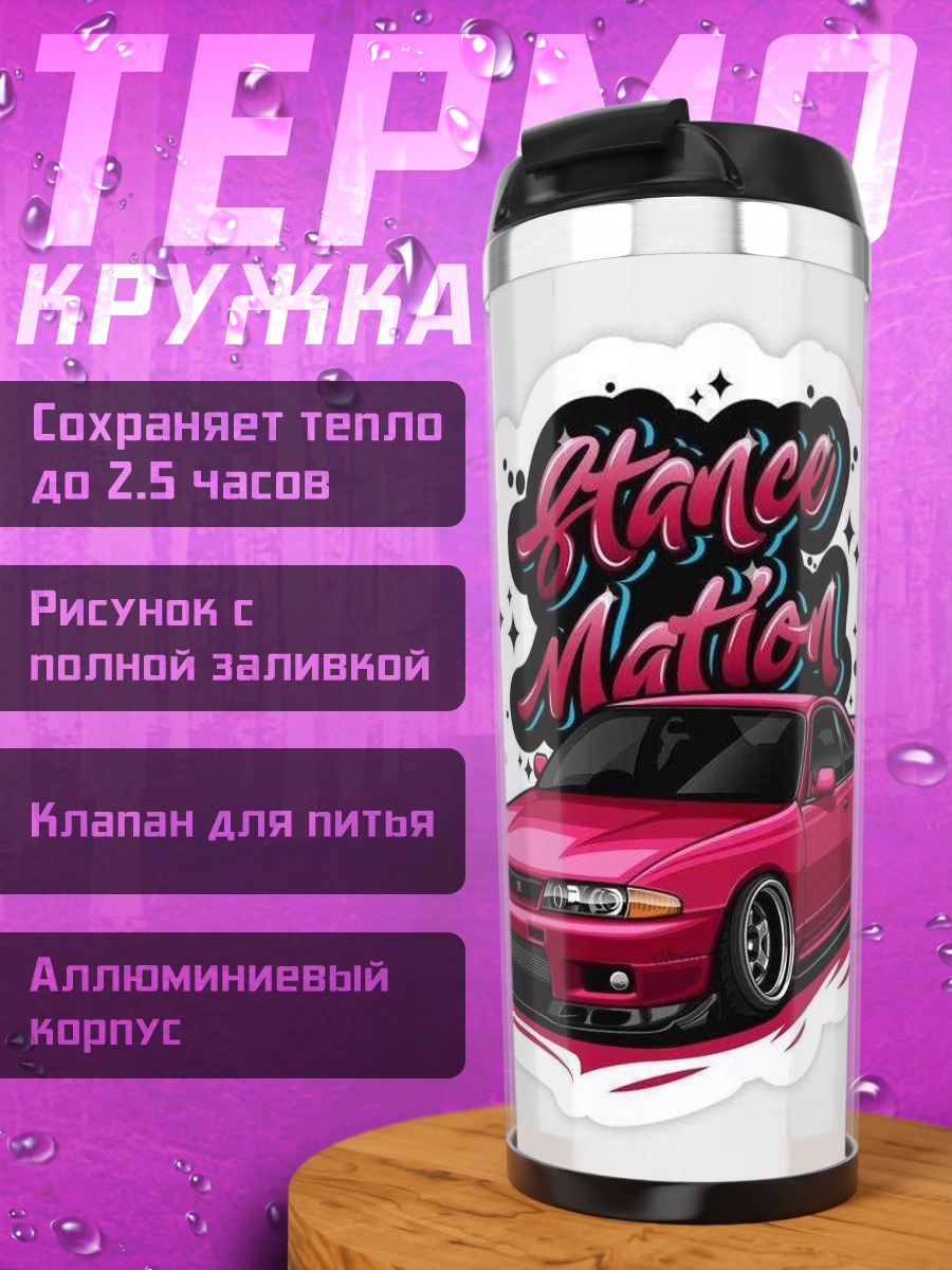 Термокружка Розовый спорткар