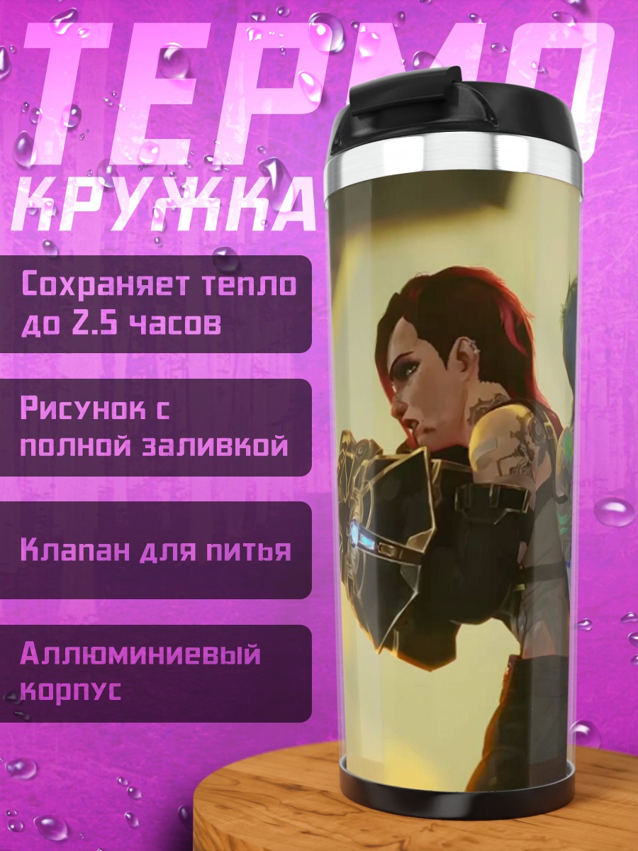 Термокружка Коллаж персонажей PlayStation