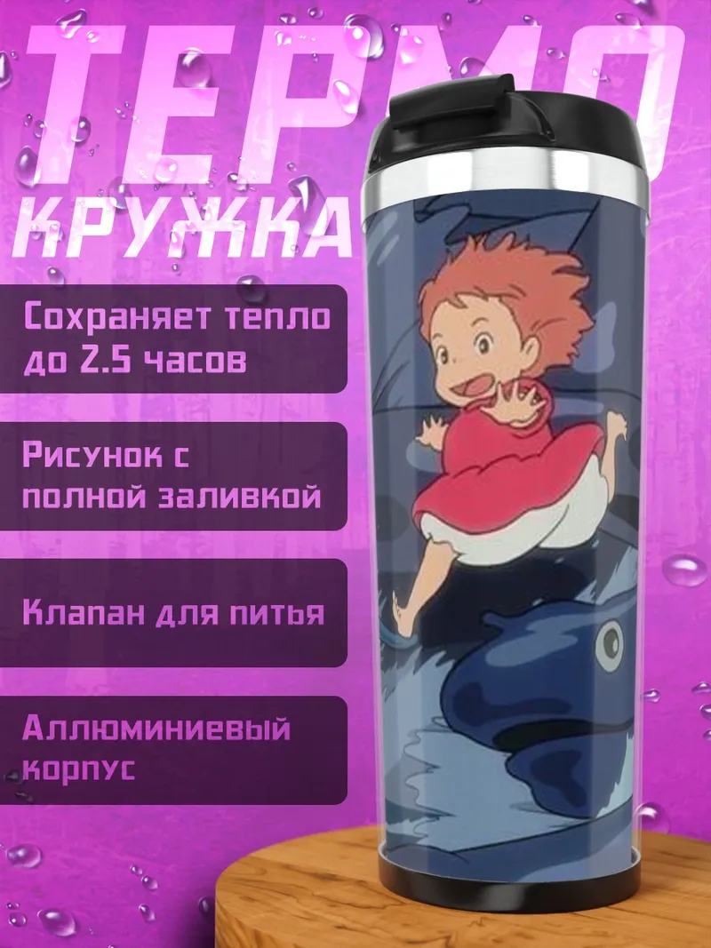 Термокружка Понио на волнах