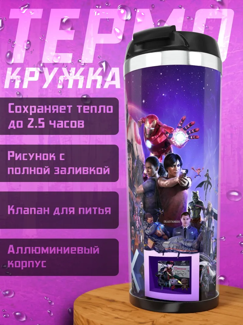 Термокружка Герои PlayStation