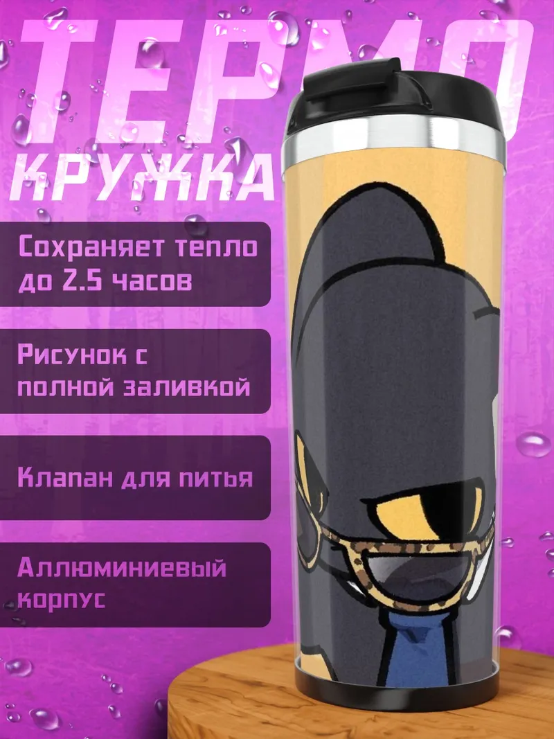 Термокружка Кот в очках